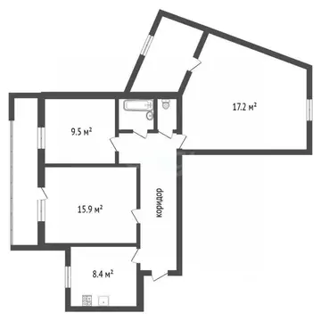 3-к кв. Воронежская область, Воронеж ул. 25 Января, 52 (68.7 м)