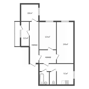 4-к кв. Воронежская область, Воронеж ул. Маршала Жукова, 12 (84.4 м)