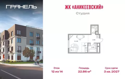 Студия Московская область, Красногорск Опалиха мкр, Аникеевский жилой ...