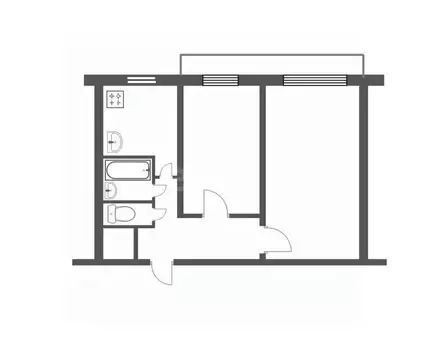 2-к кв. Челябинская область, Чебаркуль ул. Каширина, 31 (43.8 м)