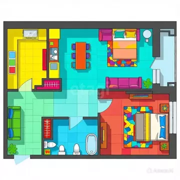 2-комнатная квартира: Тюмень, микрорайон ДОК, Воронинская улица, 47 ...