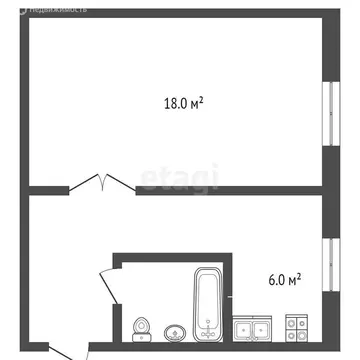 1-комнатная квартира: Дмитров, микрорайон имени К.А. Аверьянова, 9 ...