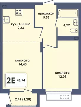2-к кв. Пермский край, Пермь Камская Долина мкр, Аксиома жилой ...