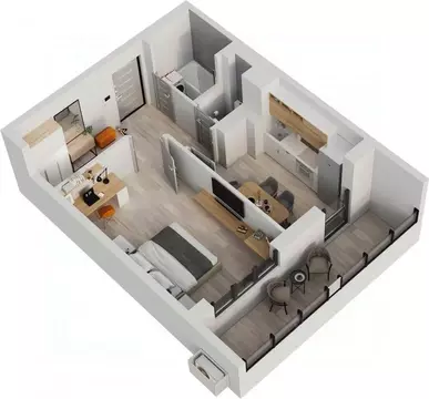 1-к кв. Татарстан, Нижнекамск Время жилой комплекс (38.7 м)