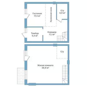 Таунхаус в Новосибирская область, Мошковский район, пос. Октябрьский, ...