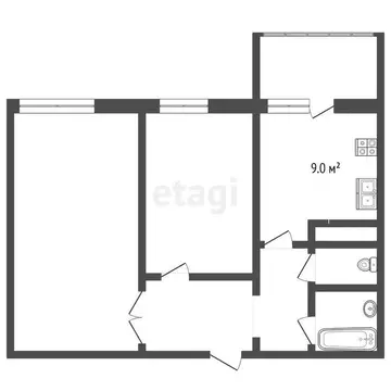 2-комнатная квартира: Ижевск, улица Аристов Ключ, 8 (52.2 м)