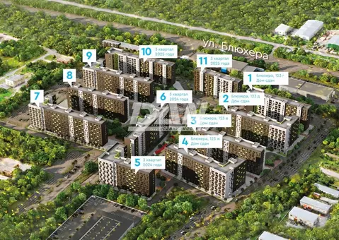 3-к кв. Челябинская область, Челябинск ул. Блюхера, 125Г (64.0 м)