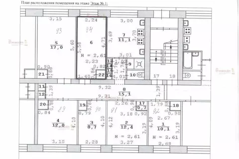 1к в -комнатной квартире (12 м)