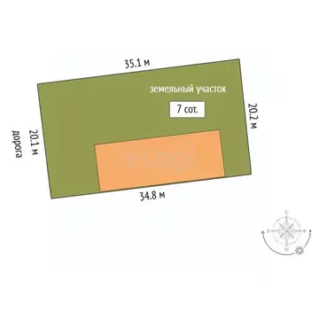 Участок в Коми, Усинск Комсомольская ул. (7.0 сот.)