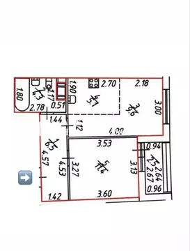 1-комнатная квартира: Санкт-Петербург, проспект Крузенштерна, 2 (36.9 ...