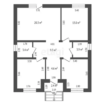 Дом в Тюмень, садовое товарищество Надежда (ВОИ), Первая улица (83.3 ...