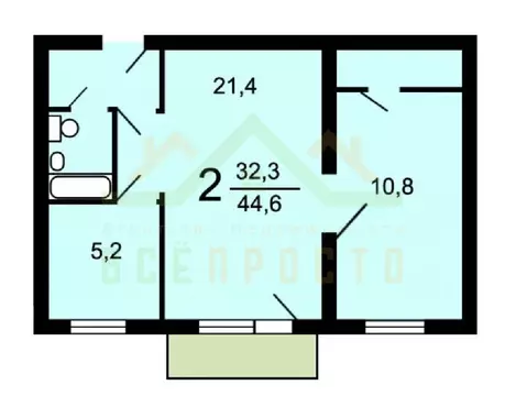 Продается 2-комнатная квартира