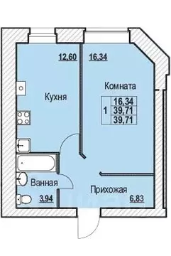 1-к кв. Ярославская область, Ярославль Шпальная ул., 30 (39.71 м)