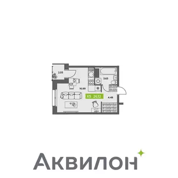 Студия Архангельская область, Северодвинск Аквилон Север жилой ...