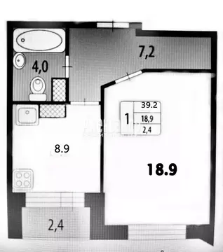 1-к кв. Ленинградская область, Мурино Всеволожский район, ул. Шоссе в ...