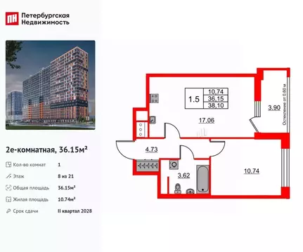1-к кв. Ленинградская область, Всеволожский район, Свердловское ...