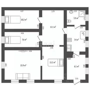 Дом в Оренбургская область, Оренбург ул. 3-я Семафорная, 26 (88 м)