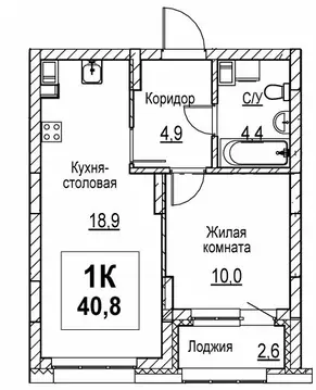 1-комнатная квартира: Нижний Новгород, жилой район Мещерское Озеро, ...
