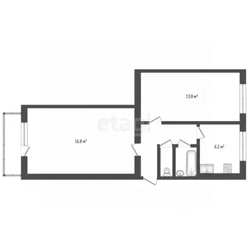 2-к кв. Вологодская область, Вологда ул. Чернышевского, 110 (45.8 м)