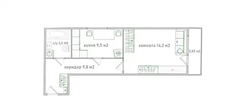 1-к кв. Ленинградская область, Ломоносовский район, Виллозское ...