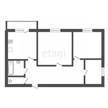 3-к кв. Тульская область, Новомосковск Коммунистическая ул., 41 (59.7 ...