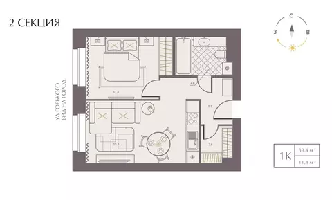 1-к кв. Кировская область, Киров ул. Горького, 2А (39.4 м)