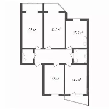 4-к кв. Белгородская область, Белгород ул. Костюкова, 15 (61.0 м)