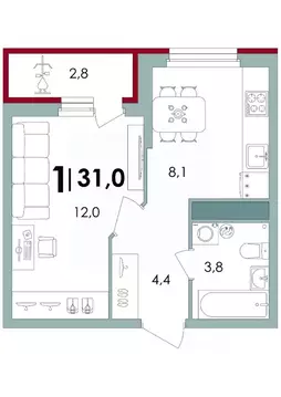 1-к кв. Тверская область, Калининский муниципальный округ, д. Батино  ...