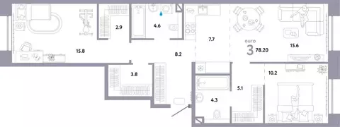 3-к кв. Москва Озерная ул., 42С7 (78.2 м)