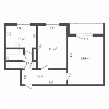 2-к кв. Ямало-Ненецкий АО, Новый Уренгой ул. 26-го съезда КПСС, 6 ...