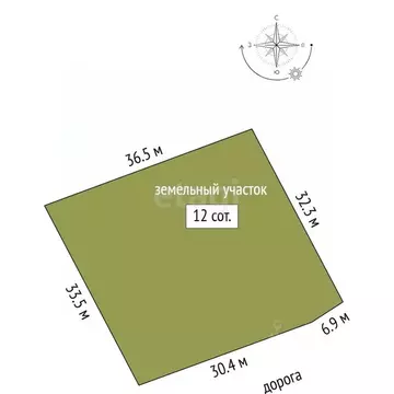 Участок в Севастополь с. Пироговка, СНТ Надежда-Таврида ТСН, 88 (12.0 ...