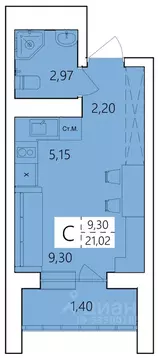 Студия Башкортостан, Уфа ул. Пожарского, 237 (21.02 м)