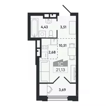 1-к кв. Томская область, Томск Черемошники мкр, ул. Бердская, 14/3 ...