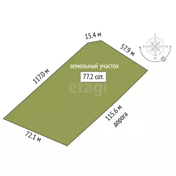 Участок в Тукаевский район, село Биклянь (77.2152 м)