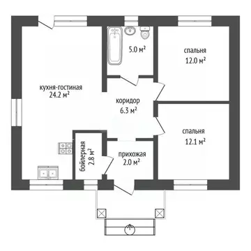 Дом в Тюменская область, Тюменский муниципальный округ, с. Каменка  ...