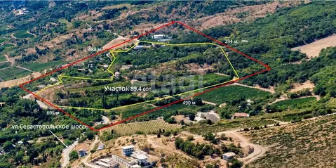 Участок в Крым, Алупка ш. Севастопольское, 84 (89.0 сот.)