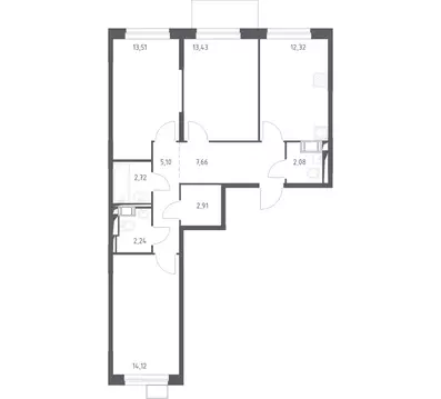 3-комнатная квартира: посёлок городского типа Мисайлово, микрорайон ...