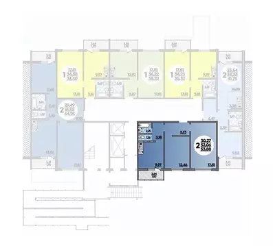 2-к кв. Ростовская область, Ростов-на-Дону ул. Костенко, 12 (53.88 м)