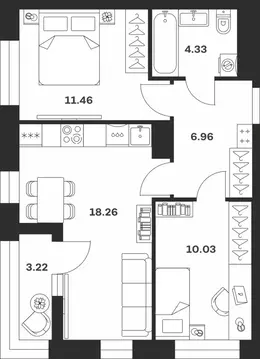 2-к кв. Тульская область, Тула городской округ, с. Осиновая Гора ул. ...