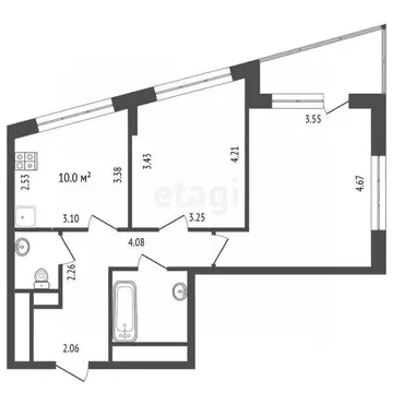 2-к кв. Москва Автозаводская ул., 23Бк2 (55.0 м)