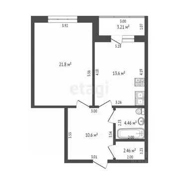 1-к кв. Мордовия, Саранск ул. Фурманова, 27 (53.2 м)