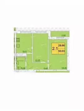 2-к кв. Тульская область, Тула Петровский квартал мкр, ул. Летчика ...