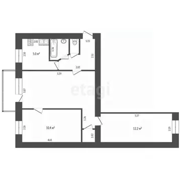 3-к кв. Ставропольский край, Пятигорск просп. 40 лет Октября (55.0 м)