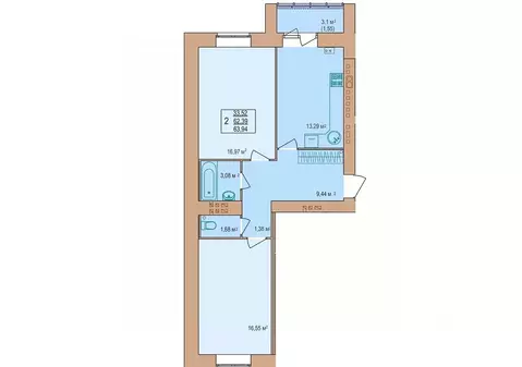 2-к кв. Костромская область, Кострома Якиманиха мкр, Энергия жилой ...