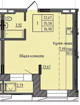 1-к кв. Саха (Якутия), Якутск 37-й кв-л,  (36.98 м)