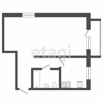 1-комнатная квартира: Тюмень, Широтная улица, 107 (32.9 м)