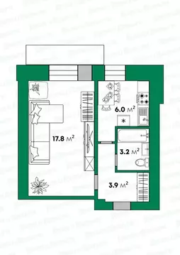 1-к кв. Кировская область, Киров Московская ул., 177 (31.6 м)