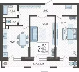 2-к кв. Краснодарский край, Краснодар 9-й километр мкр, ул. ...