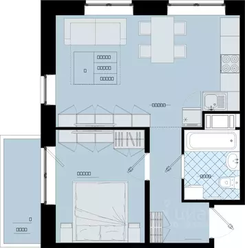 1-к кв. Ленинградская область, Всеволожский район, пос. Бугры, ...