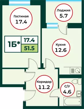 1-к кв. Красноярский край, Красноярск городской округ, пос. Солонцы ...